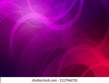 Dark Purple vector pattern with circular shapes. A vague circumflex abstract illustration with gradient. A completely new marble design for your business.