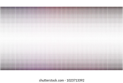 Dark Purple vector pattern with colored spheres. Geometric sample of repeating circles on white background in halftone style.