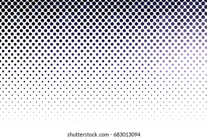 Dark Purple vector pattern with colored spheres. Geometric sample of repeating circles on white background in halftone style.