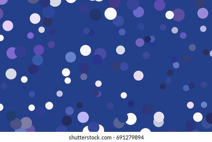Dark Purple vector pattern with colored spheres. Geometric sample of repeating circles on white background in halftone style.