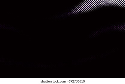 Dark Purple vector pattern with colored spheres. Geometric sample of repeating circles on white background in halftone style.