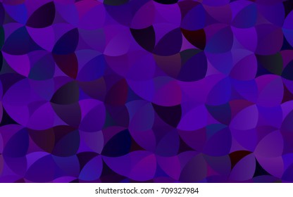Dark Purple vector pattern with colored spheres. Geometric sample of repeating circles on white background in halftone style.