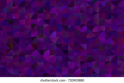 Dark Purple vector pattern with colored spheres. Geometric sample of repeating circles on white background in halftone style.