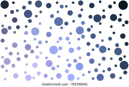 Dark Purple vector pattern with colored spheres. Geometric sample of repeating circles on white background in halftone style.
