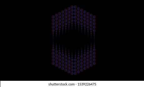 Dark purple vector pattern with colorful hexagons. Glitter abstract illustration in hexagonal style. eps10 vector