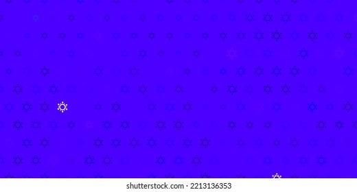 Dark purple vector pattern with coronavirus elements. Colorful abstract illustration with gradient medical shapes. Wallpaper for health protection.