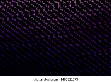 Dark Purple vector pattern with crystals, rectangles. Illustration with set of colorful rectangles. Background for cell phones.