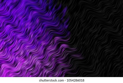Dark Purple vector pattern with curved circles. Colorful illustration in abstract marble style with gradient. Marble design for your web site.
