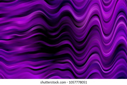 Dark Purple vector pattern with curved circles. A completely new color illustration in marble style. A completely new template for your business design.
