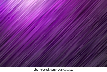 Dark Purple vector pattern with curved circles. Modern gradient abstract illustration with bandy lines. Brand-new design for your ads, poster, banner.