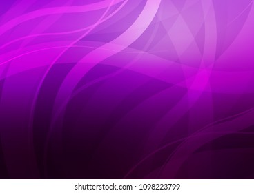 Dark Purple vector pattern with curved circles. Creative geometric illustration in marble style with gradient. Textured wave pattern for backgrounds.