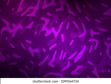 Dark Purple vector pattern with curved circles. Colorful abstract illustration with gradient lines. The best blurred design for your business.