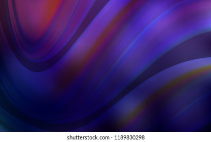 Dark Purple vector pattern with curved circles. Geometric illustration in marble style with gradient.  The best blurred design for your business.