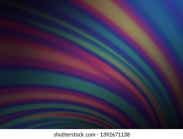 Dark Purple vector pattern with curved circles. Colorful illustration in abstract marble style with gradient. Pattern for your business design.