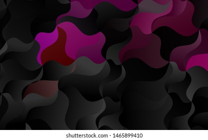 Dark Purple vector pattern with curved circles. Creative geometric illustration in marble style with gradient. A completely new template for your business design.