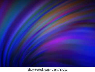 Dark Purple vector pattern with curved circles. Creative geometric illustration in marble style with gradient. Marble style for your business design.