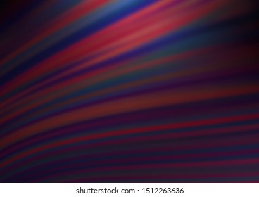 Dark Purple vector pattern with curved circles. Shining illustration, which consist of blurred lines, circles. The elegant pattern for brand book.