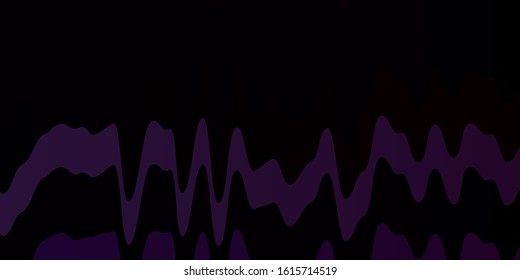 Dark Purple vector pattern with curved lines. Colorful illustration with curved lines. Design for your business promotion.