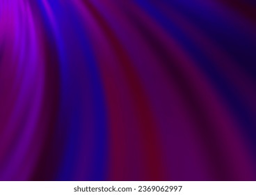 Dark Purple vector pattern with curved circles. Blurred geometric sample with gradient bubbles.  Marble design for your web site.