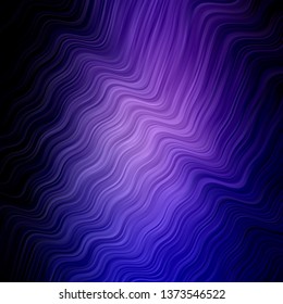 Dark Purple vector pattern with curves. Bright illustration with gradient circular arcs. Pattern for ads, commercials.