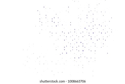 Dark Purple vector pattern with Digit symbols. Illustration with Numeral symbols on abstract template. Best design for your ad, poster, banner of math college.