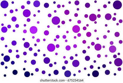 Dark Purple vector pattern of geometric circle shapes. Colorful mosaic banner. Geometric background with colored disks.