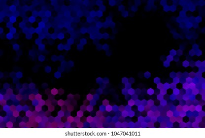 Dark Purple vector pattern. Hexagonal template. Geometric sample. Repeating hexagon shapes. Brand-New texture for your design. Pattern can be used for background