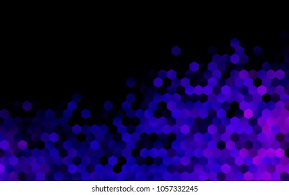 Dark Purple vector pattern. Hexagonal template. Geometric sample. Repeating hexagon shapes. Brand-New texture for your design. Pattern can be used for background