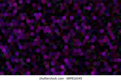Dark Purple vector pattern. Hexagonal template. Geometric sample. Repeating hexagon shapes. Brand-New texture for your design. Pattern can be used for background