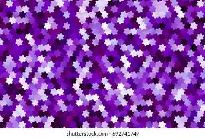 Dark Purple vector pattern. Hexagonal template. Geometric sample. Repeating hexagon shapes. Brand-New texture for your design. Pattern can be used for background