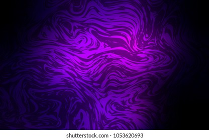 Dark Purple vector pattern with lamp shapes. Shining illustration, which consist of blurred lines, circles. Marble design for your web site.