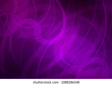 Dark Purple vector pattern with lamp shapes. Modern gradient abstract illustration with bandy lines. A completely new template for your business design.