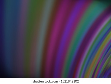 Dark Purple vector pattern with lamp shapes. Modern gradient abstract illustration with bandy lines. Pattern for your business design.
