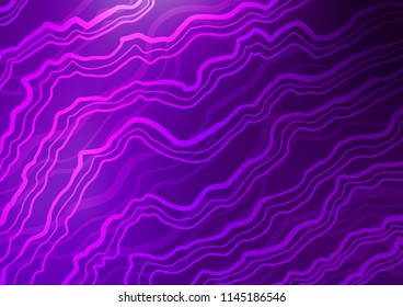 Dark Purple vector pattern with lava shapes. Creative illustration in halftone marble style with gradient. Pattern for your business design.