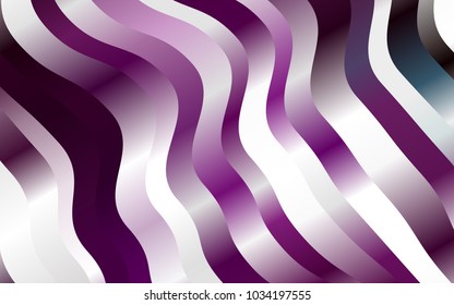 Dark Purple vector pattern with lines, ovals. Shining illustration, which consist of blurred lines, circles. A completely new template for your business design.