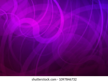 Dark Purple vector pattern with lines, ovals. Modern gradient abstract illustration with bandy lines. Marble design for your web site.