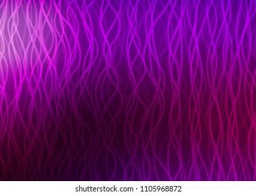 Dark Purple vector pattern with lines, ovals. A sample with blurred bubble shapes. A completely new template for your business design.