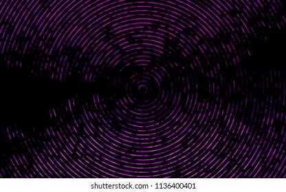 Dark Purple vector pattern with lines, ovals. Blurred geometric sample with gradient bubbles.  New composition for your brand book.