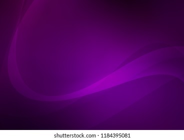 Dark Purple vector pattern with lines, ovals. Modern gradient abstract illustration with bandy lines. Pattern for your business design.