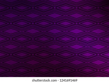 Dark Purple vector pattern with lines, rectangles. Modern geometric abstract illustration with lines, squares. Pattern for websites, landing pages.
