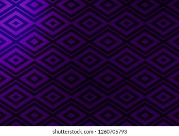 Dark Purple vector pattern with lines, rectangles. Modern geometric abstract illustration with lines, squares. Pattern for business booklets, leaflets.