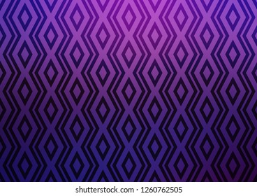 Dark Purple vector pattern with lines, rectangles. Colorful illustration with lines, cubes on abstract template. Backdrop for TV commercials.