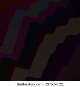 Dark Purple vector pattern with lines. Colorful geometric sample with gradient curves.  Pattern for busines booklets, leaflets