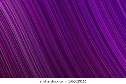 Dark Purple vector pattern with lines, ovals. An elegant bright illustration with gradient. A completely new template for your business design.
