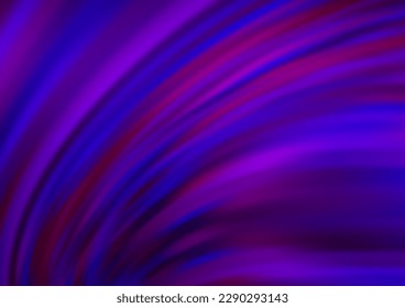 Dark Purple vector pattern with lines, ovals. Creative geometric illustration in marble style with gradient. Textured wave pattern for backgrounds.