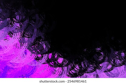 Dark Purple vector pattern with lines. A shining illustration, which consists of curved lines. Business design for posters, banners.