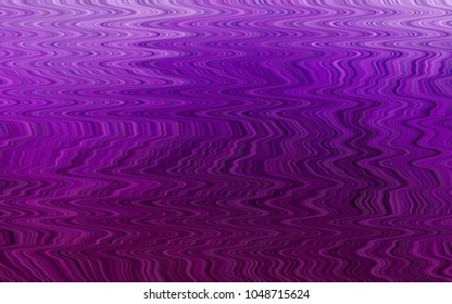 Dark Purple vector pattern with liquid shapes. Modern gradient abstract illustration with bandy lines. Textured wave pattern for backgrounds.