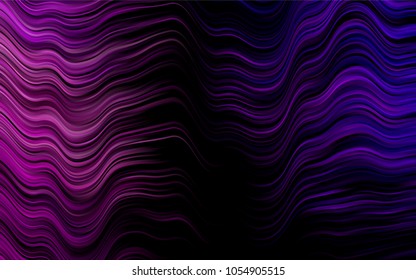 Dark Purple vector pattern with liquid shapes. Glitter abstract illustration with wry lines. Marble design for your web site.