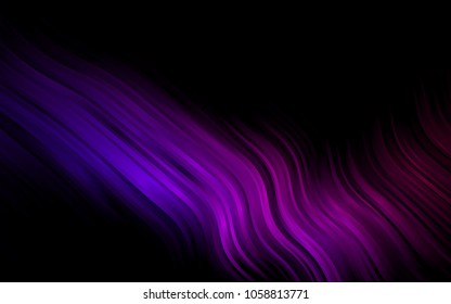 Dark Purple vector pattern with liquid shapes. Shining illustration, which consist of blurred lines, circles. Marble style for your business design.