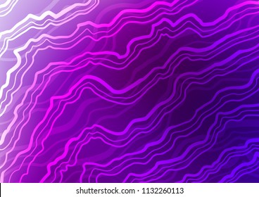 Dark Purple vector pattern with liquid shapes. A sample with blurred bubble shapes. A completely new marble design for your business.